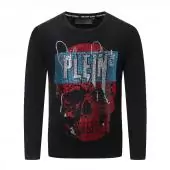 fashion philipp plein cotton sweater pull homme  plein red skull